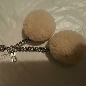 FINAL PRICE Coach White Pom Pom Fob/Hangtag💬💬